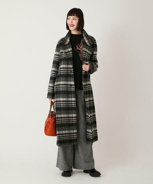 HIROKO BIS / ヒロコビス その他アウター | ウールシャギーチェック柄コート | 詳細17