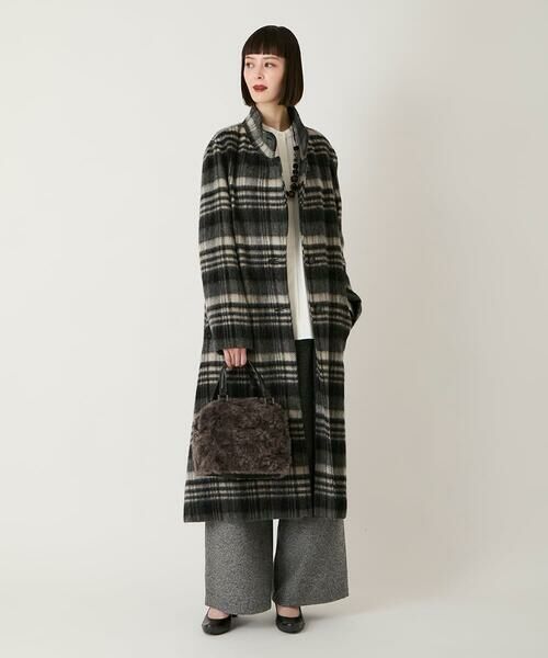 HIROKO BIS / ヒロコビス その他アウター | ウールシャギーチェック柄コート | 詳細19