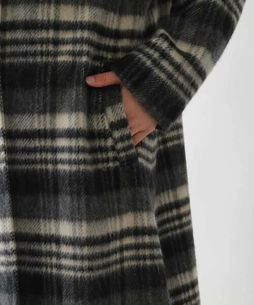 HIROKO BIS / ヒロコビス その他アウター | ウールシャギーチェック柄コート | 詳細6