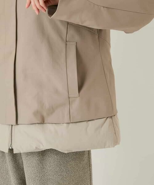 HIROKO BIS / ヒロコビス ダウンジャケット・ベスト | レイヤード風ツイルダウンコート | 詳細13