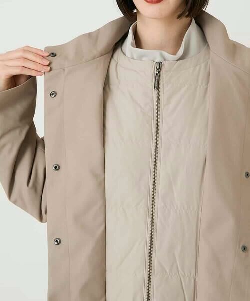 HIROKO BIS / ヒロコビス ダウンジャケット・ベスト | レイヤード風ツイルダウンコート | 詳細15