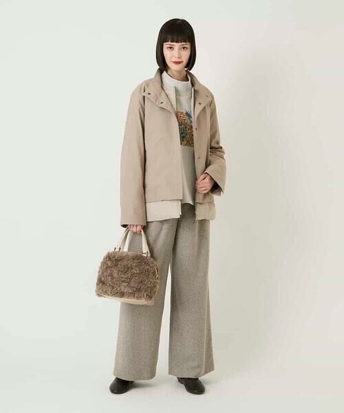 HIROKO BIS / ヒロコビス ダウンジャケット・ベスト | レイヤード風ツイルダウンコート | 詳細19