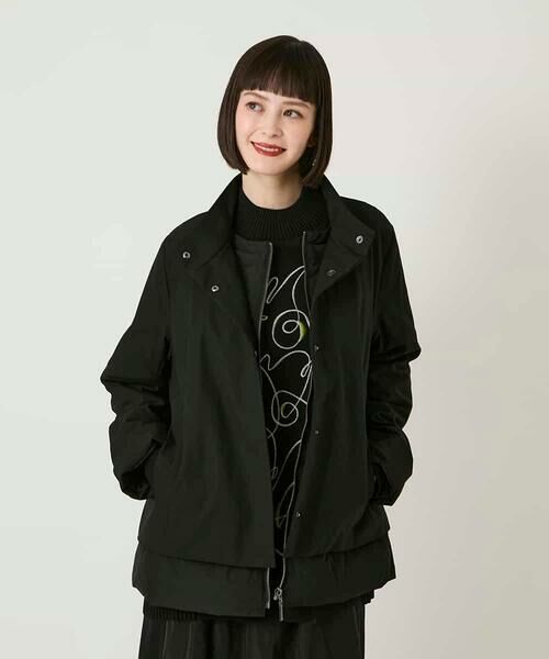 HIROKO BIS / ヒロコビス ダウンジャケット・ベスト | レイヤード風ツイルダウンコート | 詳細21