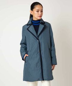 HIROKO BIS / ヒロコビス ダウンジャケット・ベスト | 千鳥プリントテープアクセントダウンコート