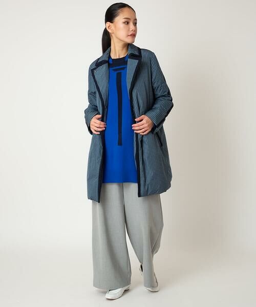 HIROKO BIS / ヒロコビス ダウンジャケット・ベスト | 千鳥プリントテープアクセントダウンコート | 詳細17