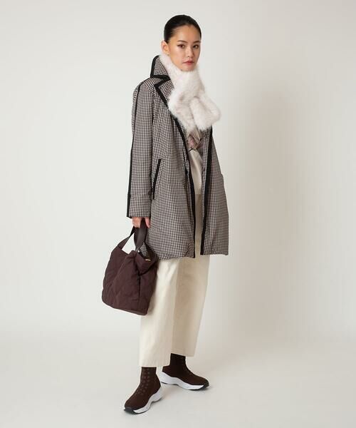 HIROKO BIS / ヒロコビス ダウンジャケット・ベスト | 千鳥プリントテープアクセントダウンコート | 詳細19