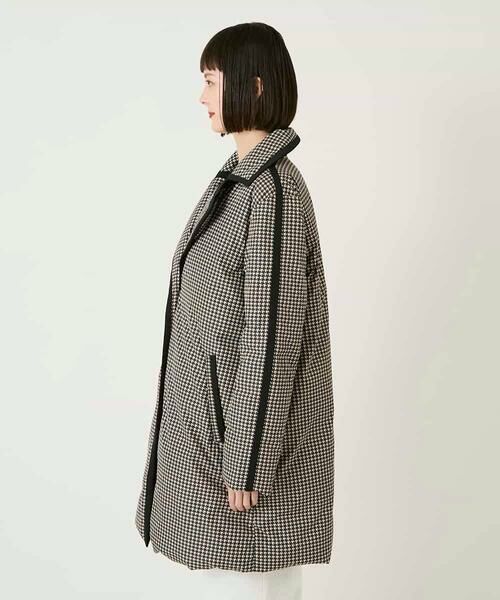 HIROKO BIS / ヒロコビス ダウンジャケット・ベスト | 千鳥プリントテープアクセントダウンコート | 詳細22
