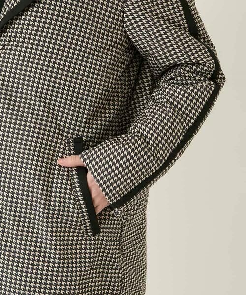 HIROKO BIS / ヒロコビス ダウンジャケット・ベスト | 千鳥プリントテープアクセントダウンコート | 詳細26