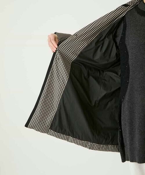 HIROKO BIS / ヒロコビス ダウンジャケット・ベスト | 千鳥プリントテープアクセントダウンコート | 詳細30
