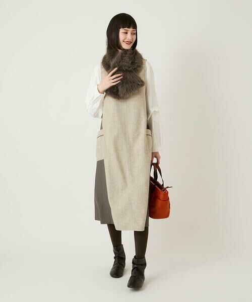 HIROKO BIS / ヒロコビス マフラー・ショール・スヌード・ストール | ロングファーティペット /洗える | 詳細9