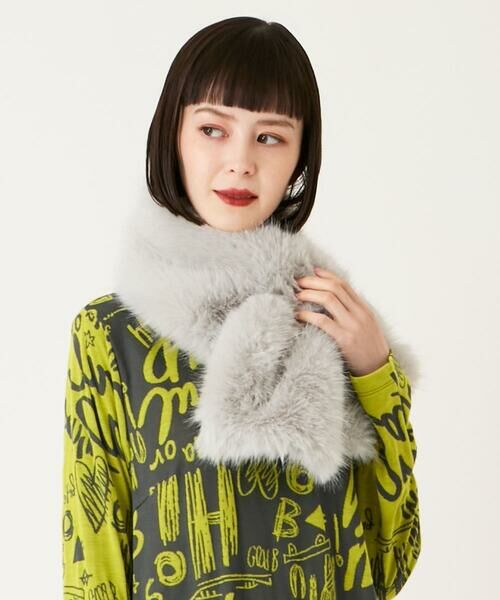 HIROKO BIS / ヒロコビス マフラー・ショール・スヌード・ストール | ロングファーティペット /洗える | 詳細12