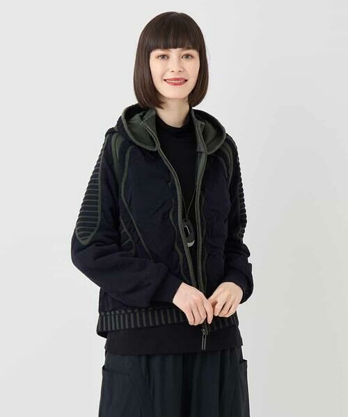 HIROKO BIS / ヒロコビス ニット・セーター | ジャカードニットブルゾン | 詳細14