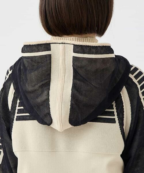 HIROKO BIS / ヒロコビス ニット・セーター | ジャカードニットブルゾン | 詳細4