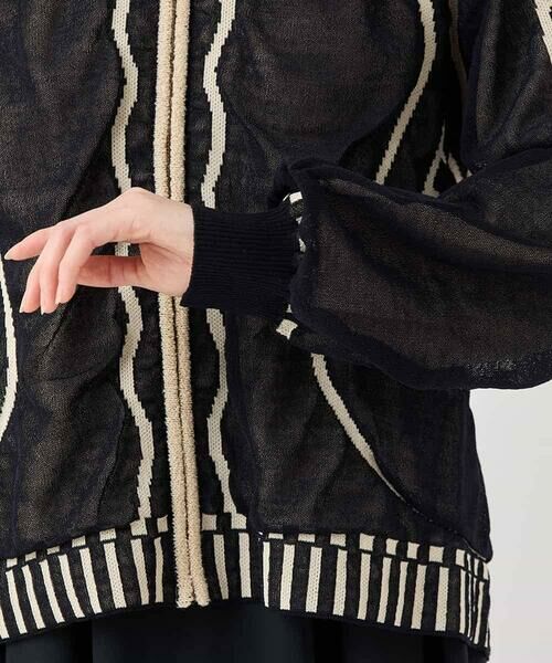 HIROKO BIS / ヒロコビス ニット・セーター | ジャカードニットブルゾン | 詳細7
