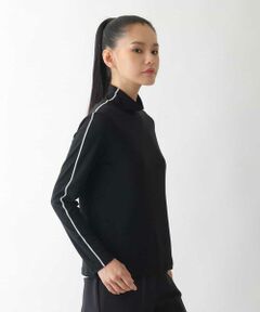 HIROKO BIS / ヒロコビス カットソー | 配色ラインハイネックインナートップ /洗える