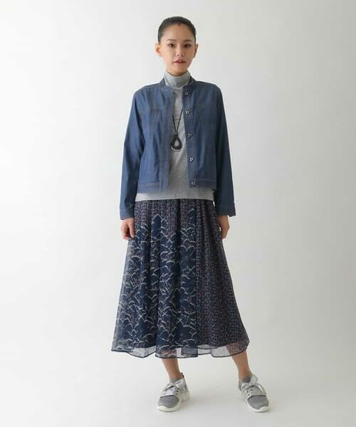 HIROKO BIS / ヒロコビス カットソー | 配色ラインハイネックインナートップ /洗える | 詳細11