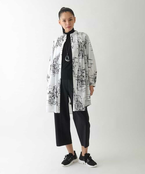 HIROKO BIS / ヒロコビス カットソー | 配色ラインハイネックインナートップ /洗える | 詳細16