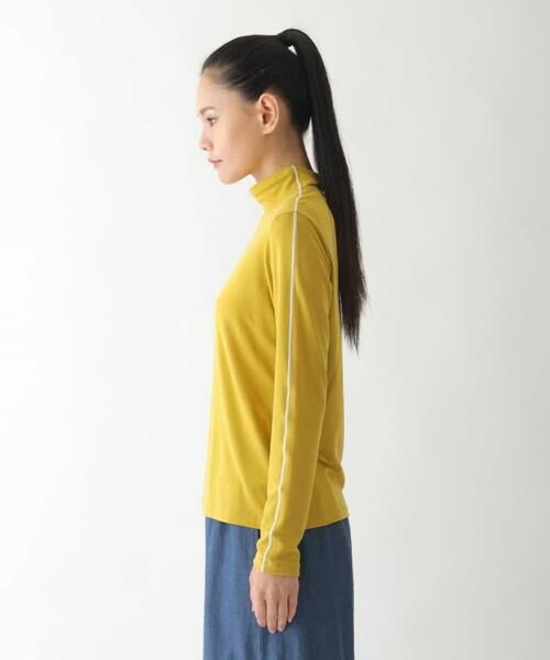 HIROKO BIS / ヒロコビス カットソー | 配色ラインハイネックインナートップ /洗える | 詳細2