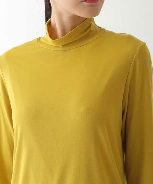 HIROKO BIS / ヒロコビス カットソー | 配色ラインハイネックインナートップ /洗える | 詳細4