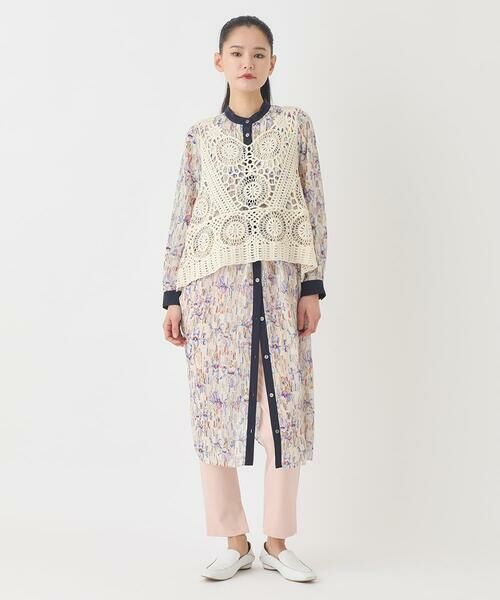 HIROKO BIS / ヒロコビス ロング・マキシ丈ワンピース | アイリスモチーフタックワンピース | 詳細11