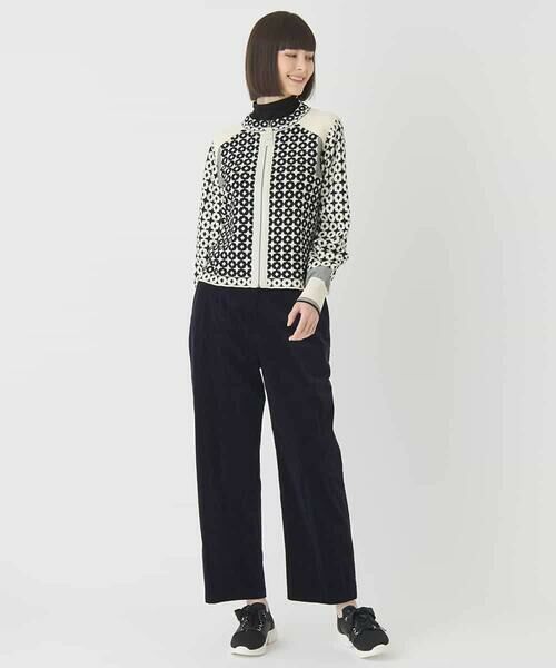 HIROKO BIS / ヒロコビス カーディガン・ボレロ | ジャカード×インターシャ幾何柄ニットカーディガン | 詳細12
