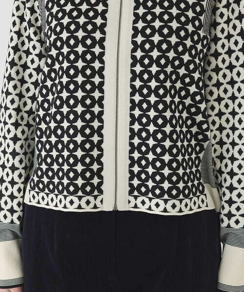 HIROKO BIS / ヒロコビス カーディガン・ボレロ | ジャカード×インターシャ幾何柄ニットカーディガン | 詳細7