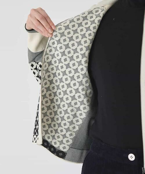 HIROKO BIS / ヒロコビス カーディガン・ボレロ | ジャカード×インターシャ幾何柄ニットカーディガン | 詳細9
