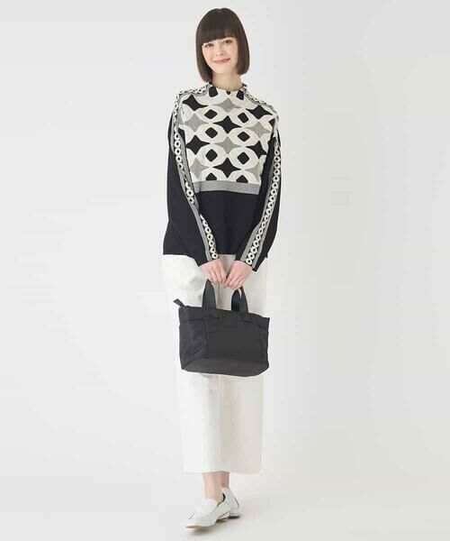 HIROKO BIS / ヒロコビス ニット・セーター | ジャカード×インターシャ幾何柄ニットプルオーバー | 詳細15