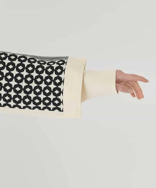 HIROKO BIS / ヒロコビス チュニック | ジャカード×インターシャ幾何柄チュニック | 詳細7