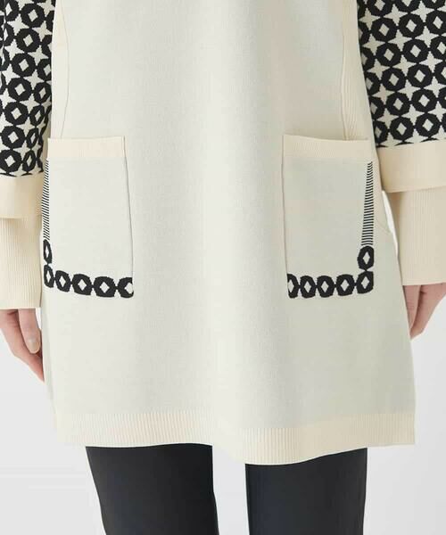 HIROKO BIS / ヒロコビス チュニック | ジャカード×インターシャ幾何柄チュニック | 詳細9