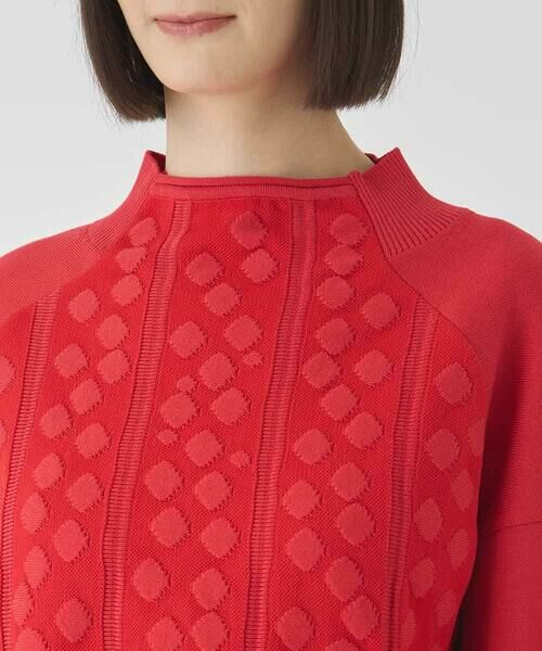 HIROKO BIS / ヒロコビス ニット・セーター | ボリュームスリーブドットジャカードニットトップ | 詳細3