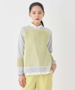 HIROKO BIS / ヒロコビス ニット・セーター | ボーダーミックスニットプルオーバー