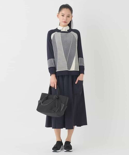 HIROKO BIS / ヒロコビス ニット・セーター | ボーダーミックスニットプルオーバー | 詳細17