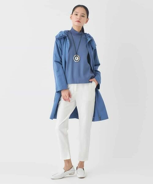 HIROKO BIS / ヒロコビス カットソー | 異素材切り替えハイネックプルオーバー | 詳細12