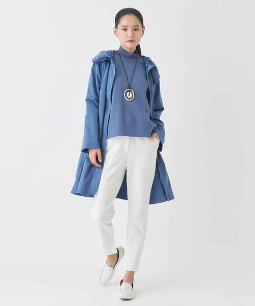 HIROKO BIS / ヒロコビス カットソー | 異素材切り替えハイネックプルオーバー | 詳細13