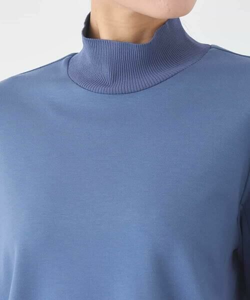 HIROKO BIS / ヒロコビス カットソー | 異素材切り替えハイネックプルオーバー | 詳細4