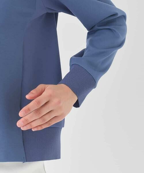 HIROKO BIS / ヒロコビス カットソー | 異素材切り替えハイネックプルオーバー | 詳細6