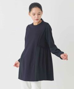 HIROKO BIS / ヒロコビス チュニック | 異素材切り替えチュニックプルオーバー