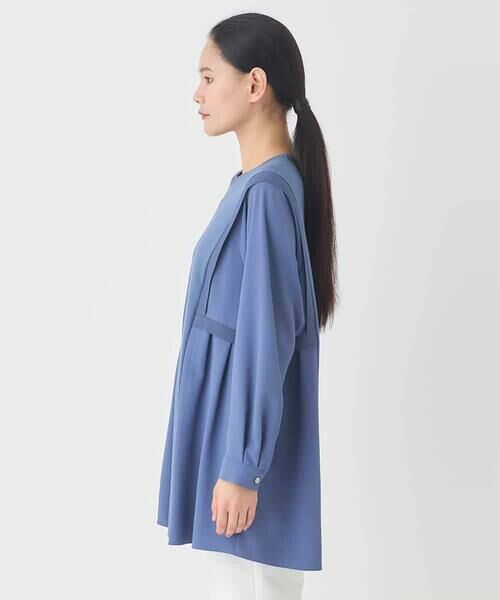 HIROKO BIS / ヒロコビス チュニック | 異素材切り替えチュニックプルオーバー | 詳細1