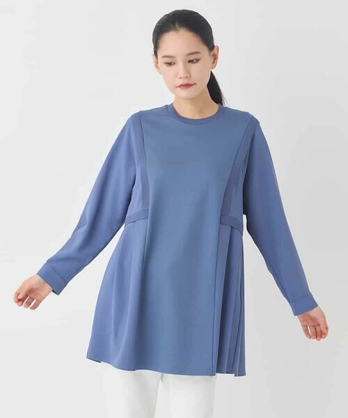 HIROKO BIS / ヒロコビス チュニック | 異素材切り替えチュニックプルオーバー | 詳細9