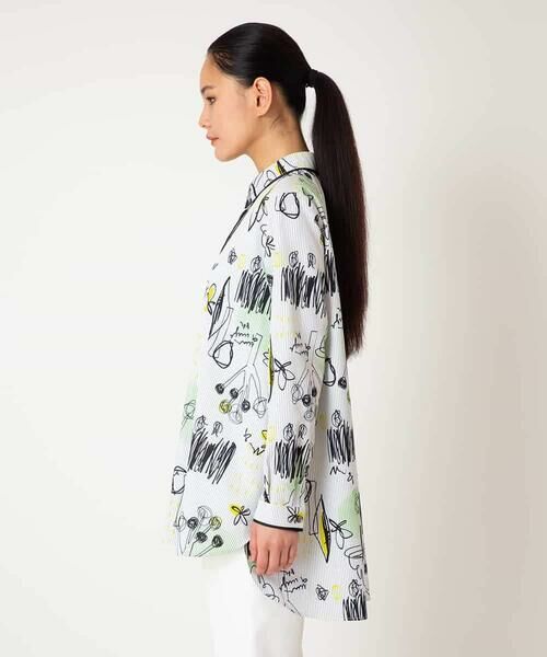 HIROKO BIS / ヒロコビス シャツ・ブラウス | POPプリントストライプブラウス | 詳細1