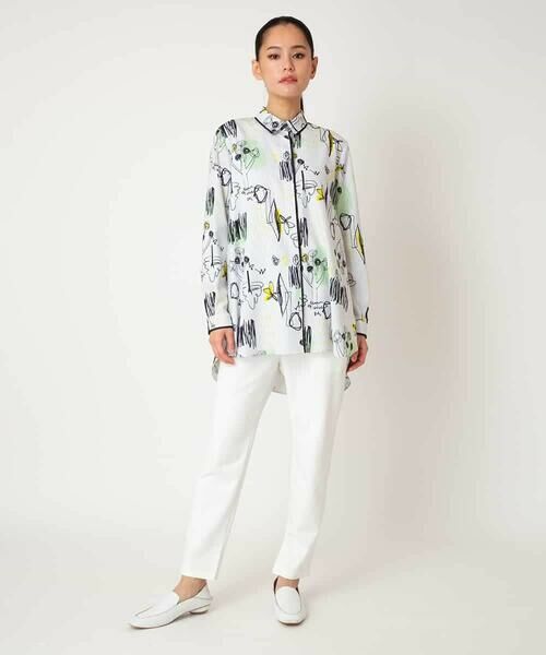 HIROKO BIS / ヒロコビス シャツ・ブラウス | POPプリントストライプブラウス | 詳細12