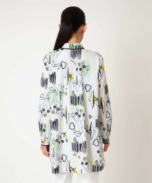 HIROKO BIS / ヒロコビス シャツ・ブラウス | POPプリントストライプブラウス | 詳細2