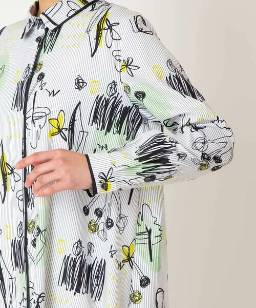 HIROKO BIS / ヒロコビス シャツ・ブラウス | POPプリントストライプブラウス | 詳細4