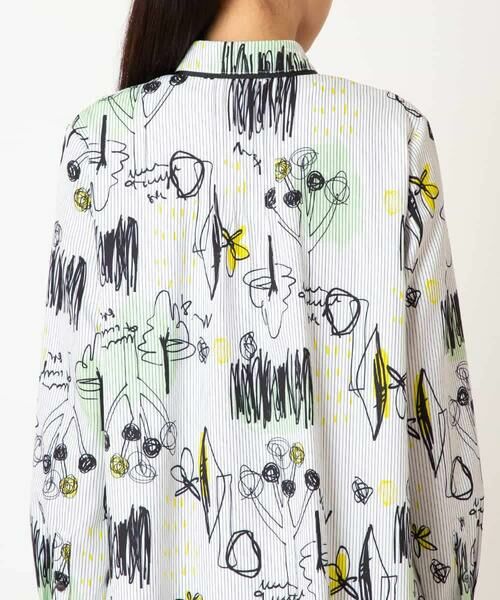 HIROKO BIS / ヒロコビス シャツ・ブラウス | POPプリントストライプブラウス | 詳細8