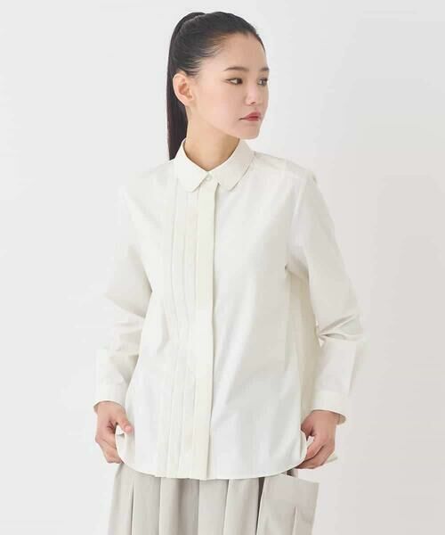 HIROKO BIS / ヒロコビス シャツ・ブラウス | タックデザインタイプライターシャツ | 詳細10