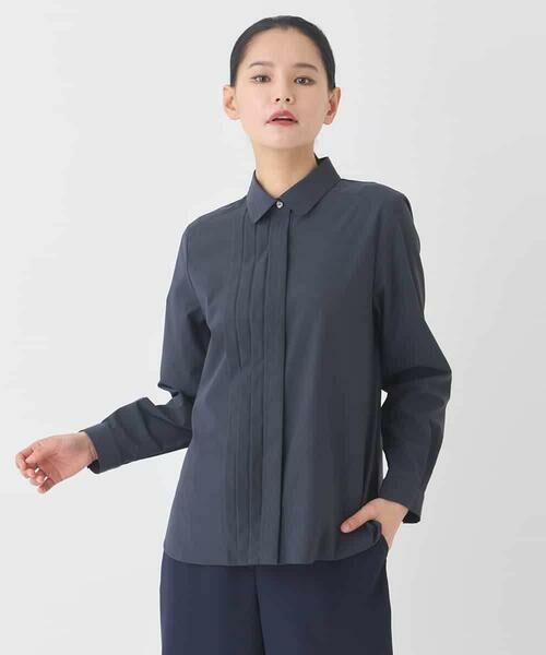 HIROKO BIS / ヒロコビス シャツ・ブラウス | タックデザインタイプライターシャツ | 詳細11