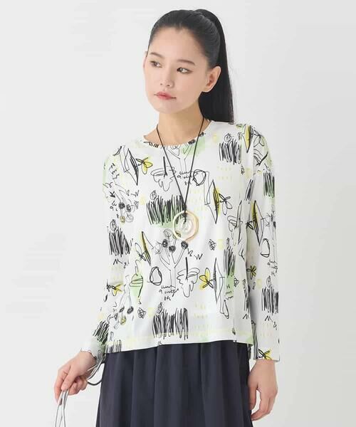 HIROKO BIS / ヒロコビス カットソー | アートプリントカットソー（ホワイト）