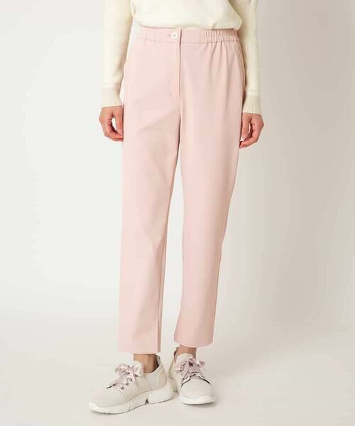 HIROKO BIS / ヒロコビス チノ・ワークパンツ | サイドベンツストレッチクロップドパンツ（ピンク）