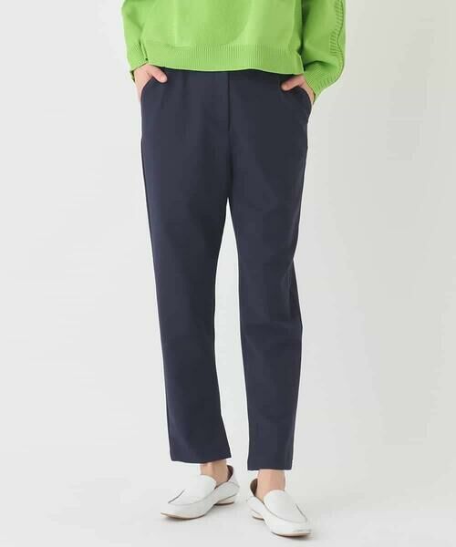 HIROKO BIS / ヒロコビス チノ・ワークパンツ | サイドベンツストレッチクロップドパンツ（ネイビー）